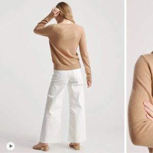 NWT Quince Mongolian Cashmere V-Neck Sweater